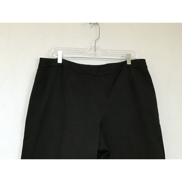 Jones Wear Suit Trouser Pants Womens 14 Black Pinstripe Wide Leg Professional - Picture 3 of 12